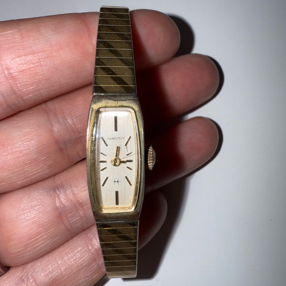 Vintage Hamilton Gold Watch Estate Jewelry